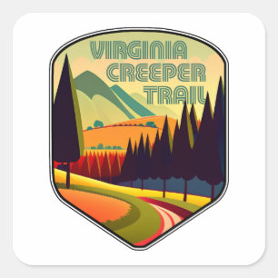 Virginia Creeper Trail Colours Square Sticker