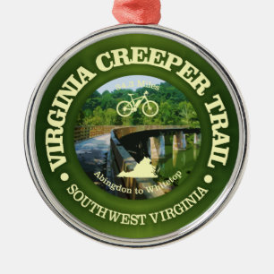 Virginia Creeper Trail (Cycling C)) Metal Tree Decoration