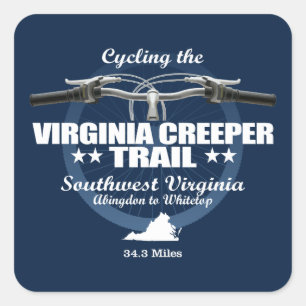 Virginia Creeper Trail (H2) Square Sticker