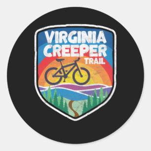 Virginia Creeper Trail Mountain Bike Classic Round Sticker