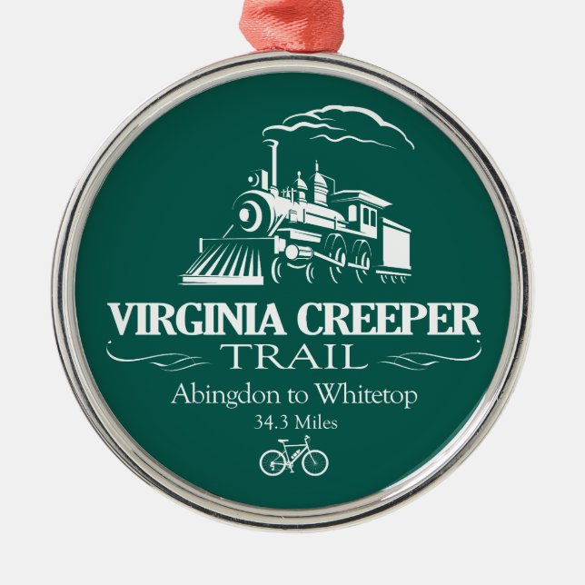 Virginia Creeper Trail (RT) Metal Tree Decoration (Front)