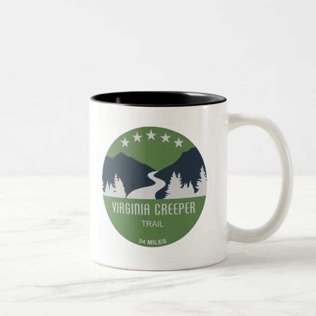 Virginia Creeper Trail Two-Tone Coffee Mug (Right)