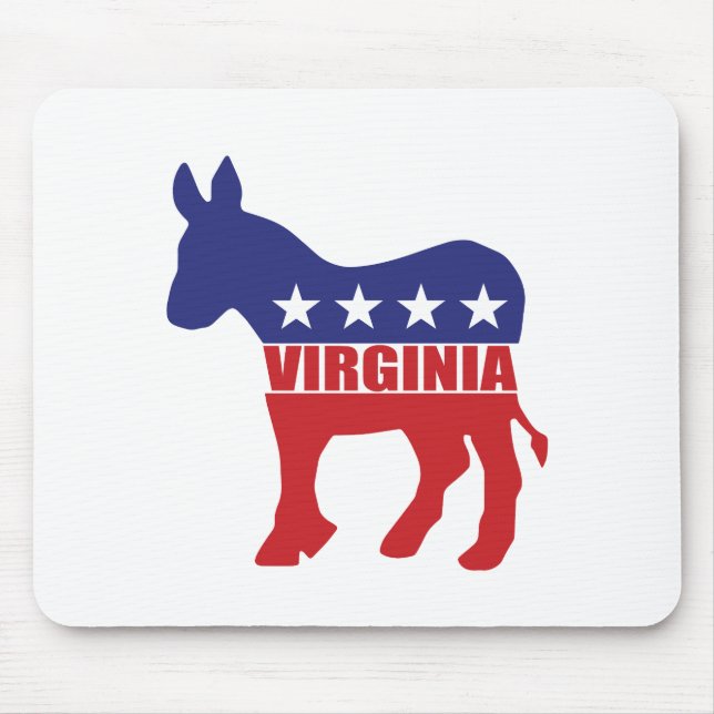 Virginia Democrat Donkey Mouse Mat (Front)