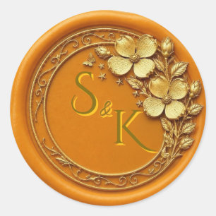 Virginia Dogwood Wedding Wax Seal Sticker