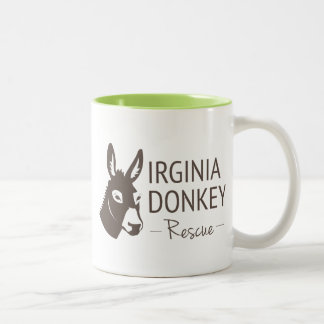 Virginia Donkey Rescue Logo Items Two-Tone Coffee Mug