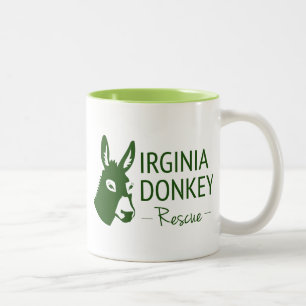 Virginia Donkey Rescue Two-Tone Coffee Mug