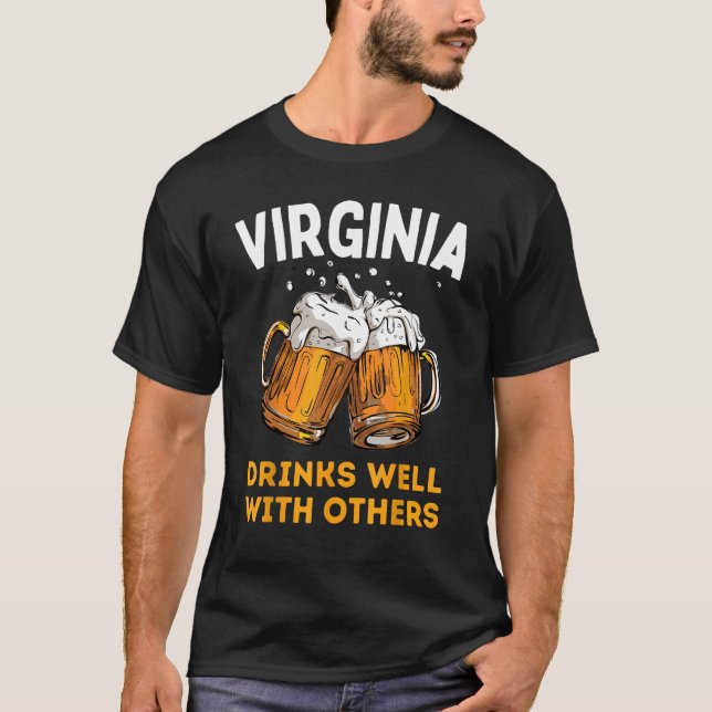 Virginia Drink Local Beer Drinking Micro Brew Craf T-Shirt (Front)
