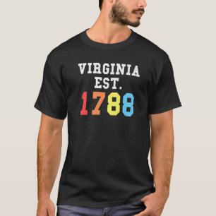 Virginia Est 1788 American State Usa  2 T-Shirt