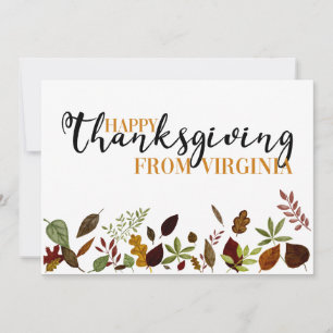 Virginia Fall Foliage Thanksgiving Card