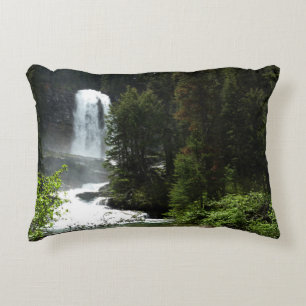 Virginia Falls at Glacier National Park Decorative Cushion