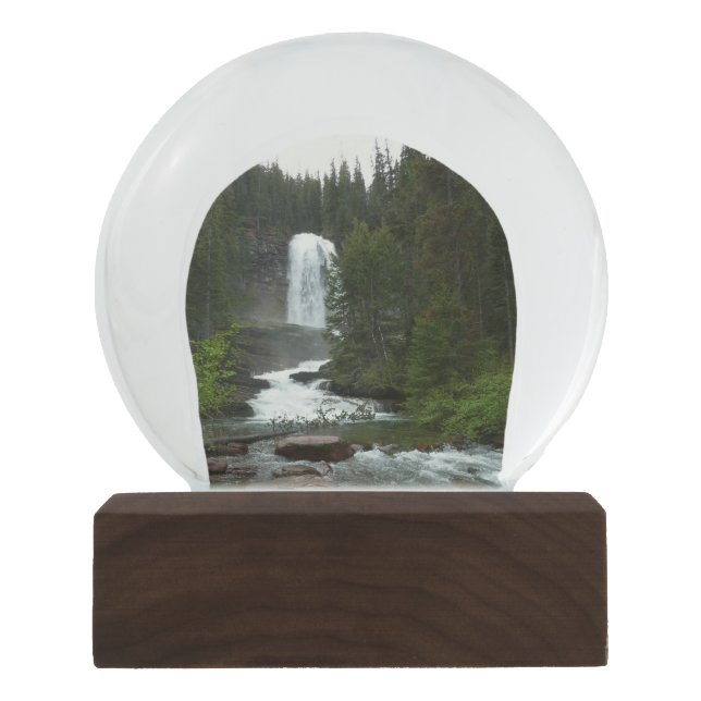Virginia Falls at Glacier National Park Snow Globe (Front)