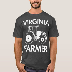 Virginia Farmer Vintage  Men Tractor Farm Local Fo T-Shirt