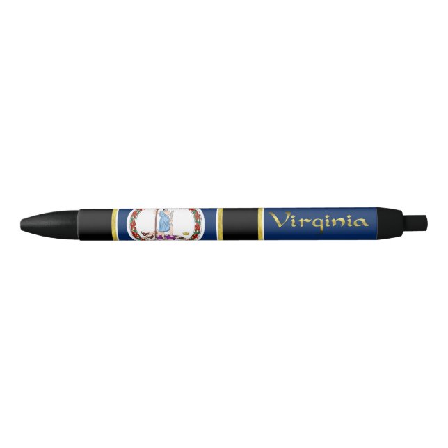 Virginia flag black ink pen (Front)