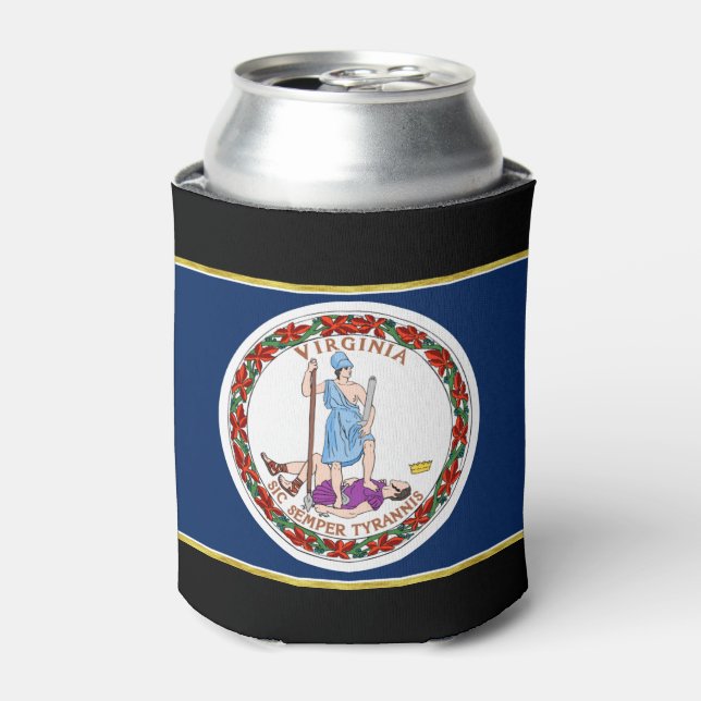 Virginia flag can cooler (Can Front)
