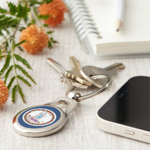 Virginia flag key ring