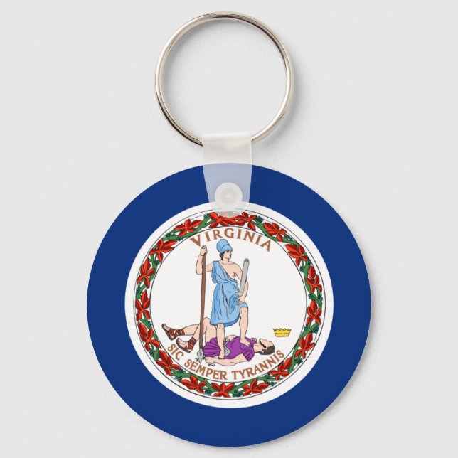 Virginia Flag Key Ring (Front)
