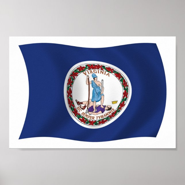 Virginia Flag Poster Print (Front)