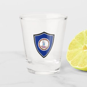 Virginia flag shot glass