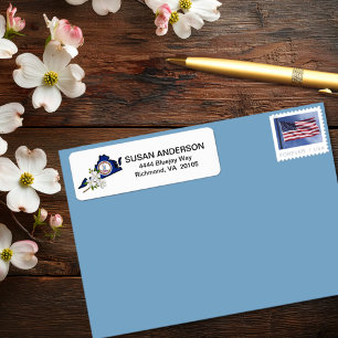 Virginia Flag with State Flower Flowering Dogwood