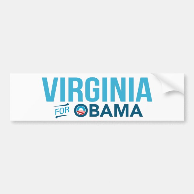 Virginia For Barack Obama Biden Bumper Sticker (Front)