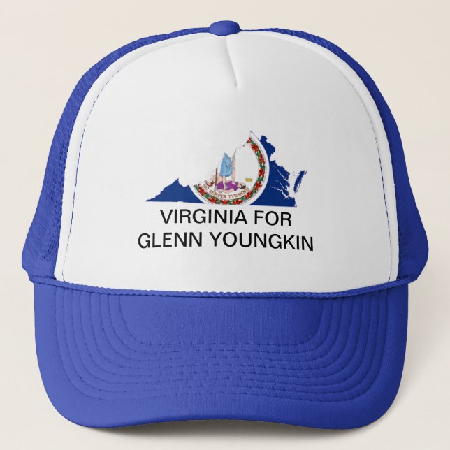 Virginia for GLENN YOUNGKIN GOVERNOR Trucker Hat (Front)