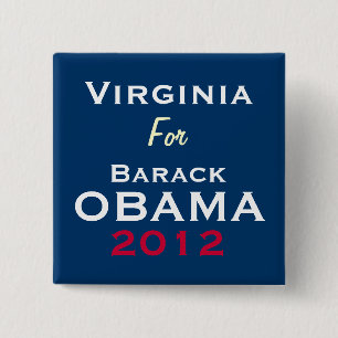 VIRGINIA For OBAMA 2012 Campaign Button