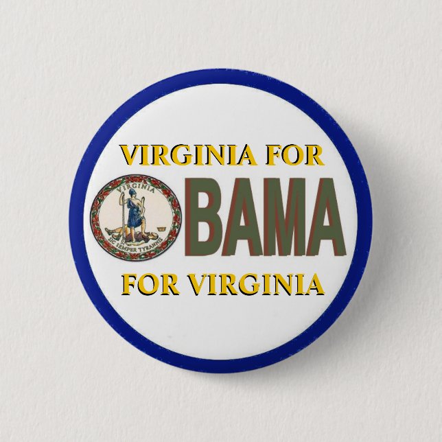 VIRGINIA FOR OBAMA Button (Front)