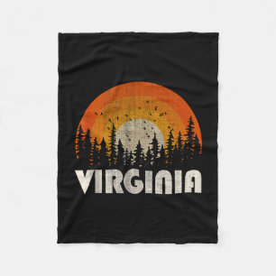 Virginia - funny nature vintage hiking 60s 70s 80s fleece blanket