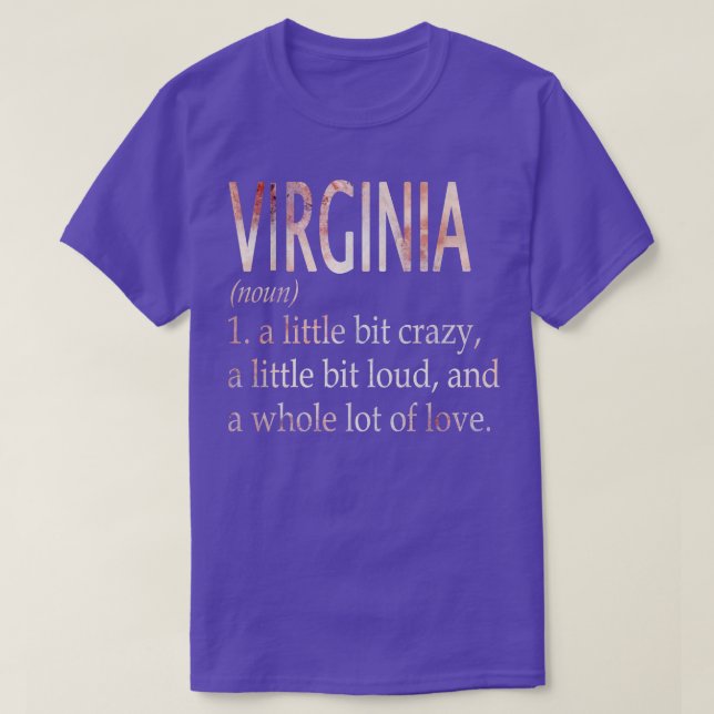 Virginia Girl Name Definition T-Shirt (Design Front)