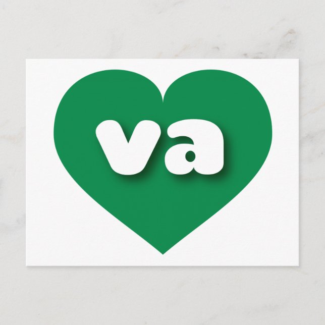 Virginia green heart - I love va Postcard (Front)