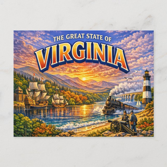 Virginia Greetings Postcard  (Front)