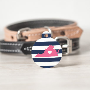Virginia Heart Pet Tag