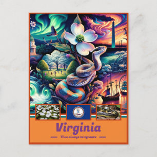 Virginia Historic Splendour Elegant Landmarks Postcard