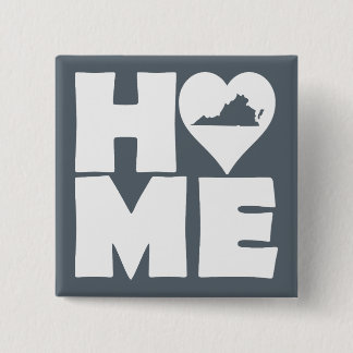 Virginia Home Heart State Button Badge Pin
