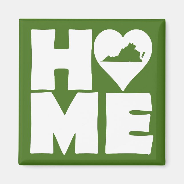 Virginia Home Heart State Fridge Magnet (Front)