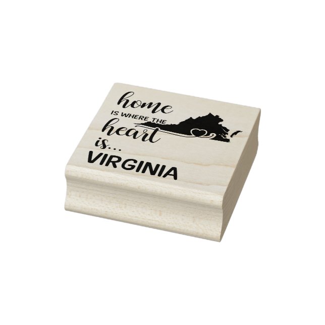 Virginia home is where the heart is rubber stamp (Stamp)