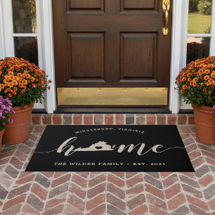 Virginia Home State Personalised Doormat