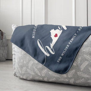 Virginia Home State Personalised Sherpa Blanket
