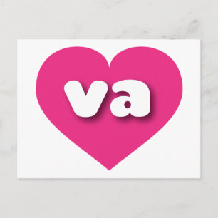 Virginia hot pink heart - I love va Postcard