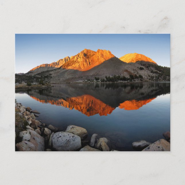 Virginia Lake Sunset Alpenglow - John Muir Trail Postcard (Front)