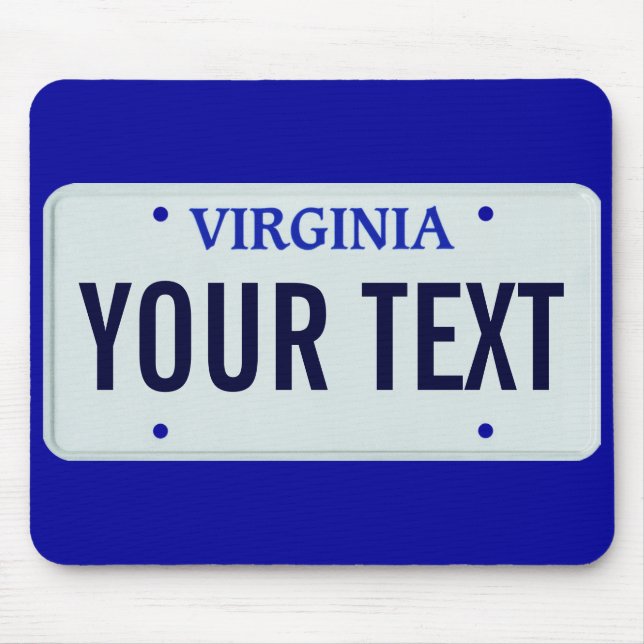 Virginia license plate mouse pad (Front)