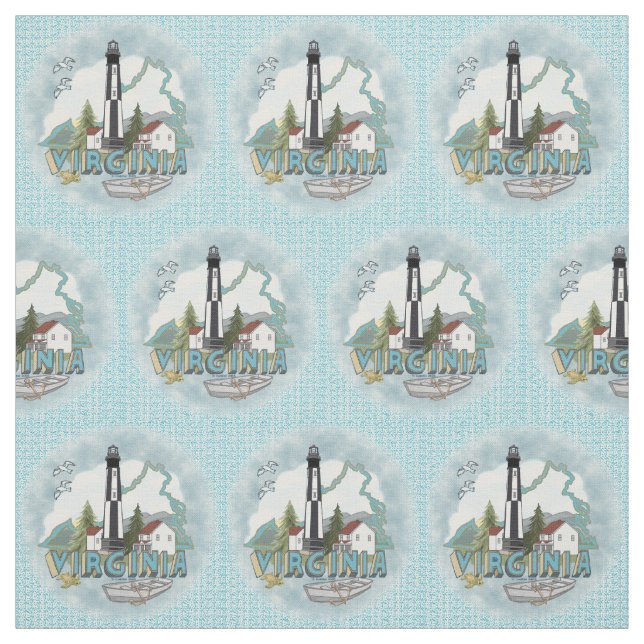 Virginia Lighthouse Fabric (Swatch)