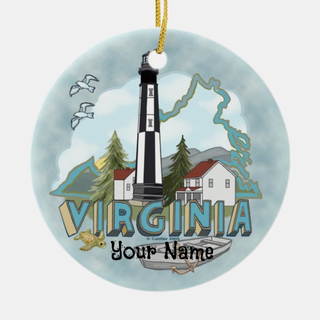Virginia Lighthouse Ornament (Front)