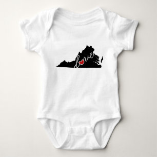 Virginia Love! Gifts for VA Lovers Baby Bodysuit