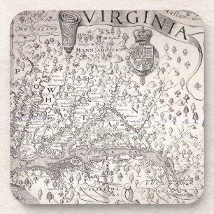 Virginia Map, 1612 Coaster