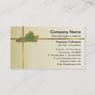 Virginia Map Business Card