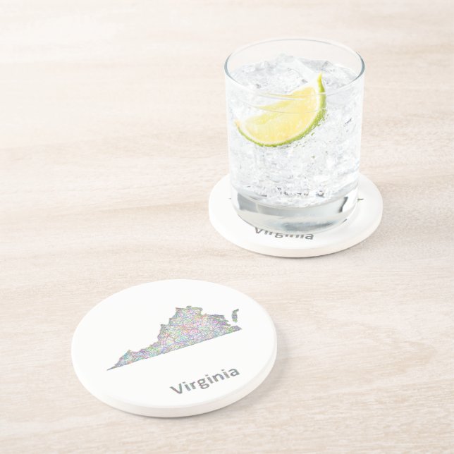 Virginia map coaster (Side)