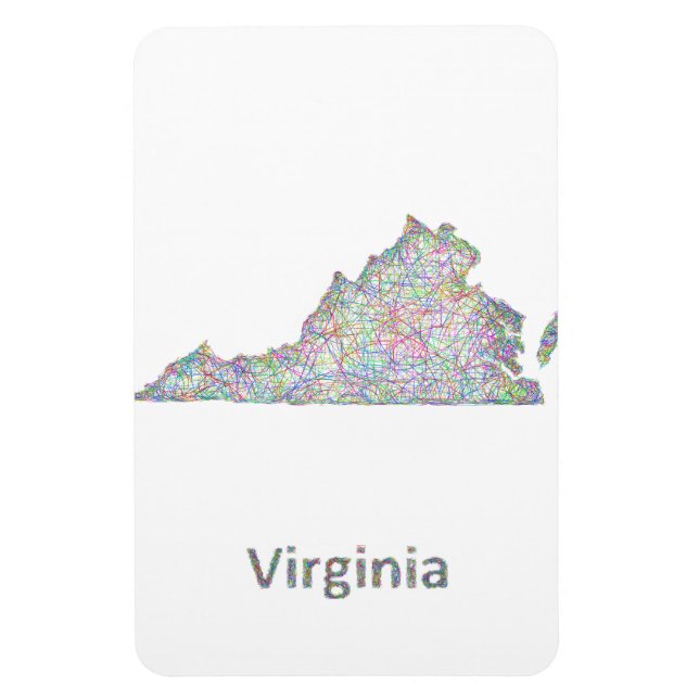Virginia map magnet (Vertical)