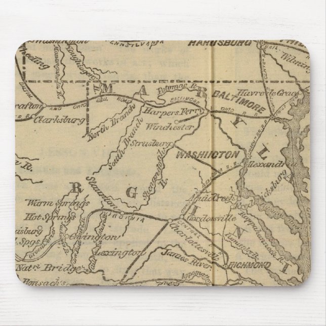 Virginia, Maryland, Delaware Mouse Mat (Front)