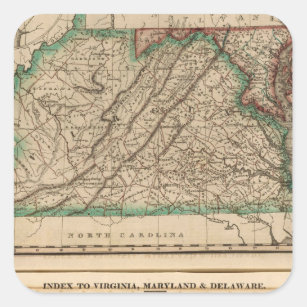 Virginia, Maryland, Delaware Square Sticker